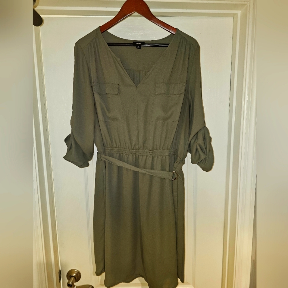 Mossimo 3/4 Length Shirt Dress with Pockets
